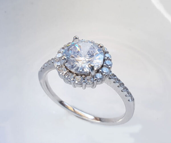 Sterling Silver & Cubic Zirconia Hilltop Ring