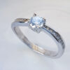 Sterling Silver & Cubic Zirconia Solitaire Twisted Ring