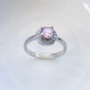 Sterling Silver Pink Cubic Zirconia Ring