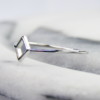 Sterling Silver diamond-shaped ring