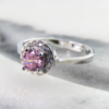 Sterling Silver Pink Cubic Zirconia Ring