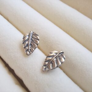 Sterling Silver Leaf Earrings