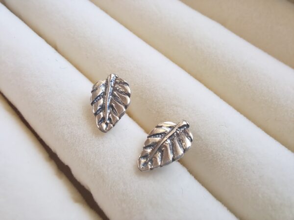 Sterling Silver Leaf Earrings