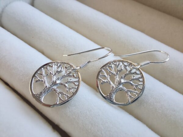 Sterling Silver Tree-Of-Life Earrings