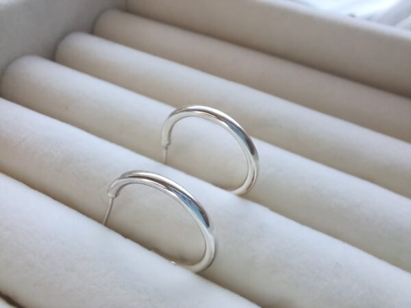 Sterling Silver Open Hoop Earrings