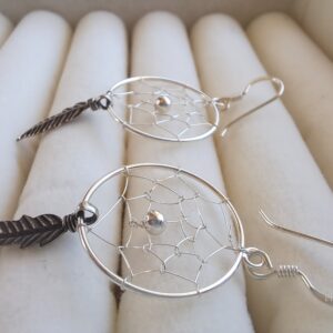 Sterling Silver Dream-Catcher Earrings