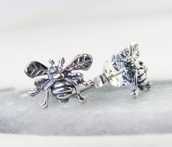 Sterling Silver Bee Earrings