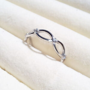 Sterling Silver Eternity Braid Adjustable Ring