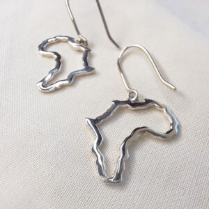 Silver Africa Pendant Earrings