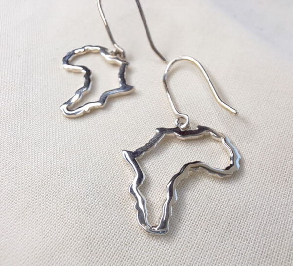 Silver Africa Pendant Earrings