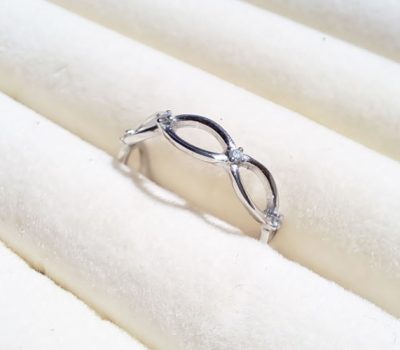 Sterling Silver Eternity Braid Adjustable Ring