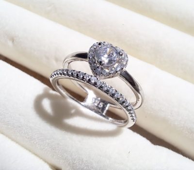 Cubic Zirconia Heart-Shaped Ring